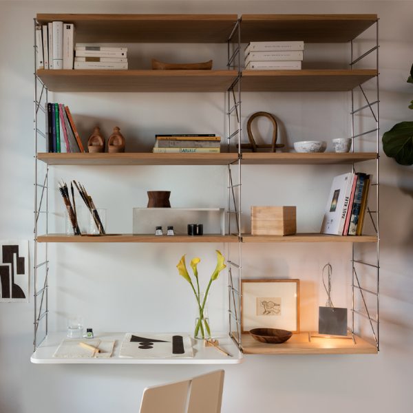 Tria shelving system office – wandkast – chromed/oak - Afbeelding 2