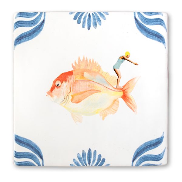 Dive fearlessly 10x10cm - tegel - Afbeelding 3