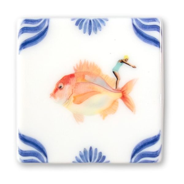 Dive fearlessly mini 6x6cm - magneet