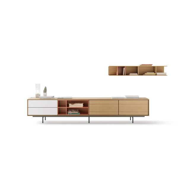 Aura – dressoir – sega oak/white/brick - Afbeelding 3