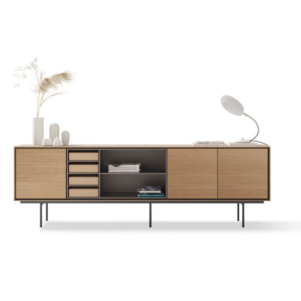 Aura – dressoir – tobacco oak/graphite - Afbeelding 3