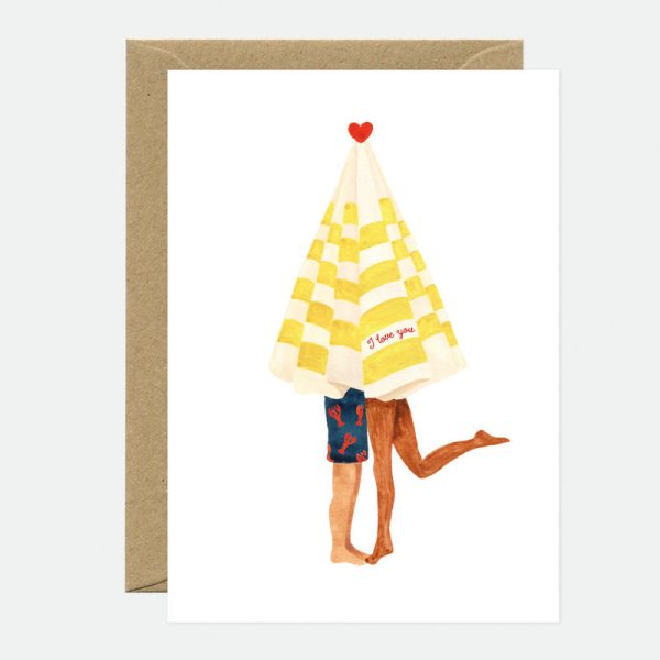 Beach umbrella - wenskaart