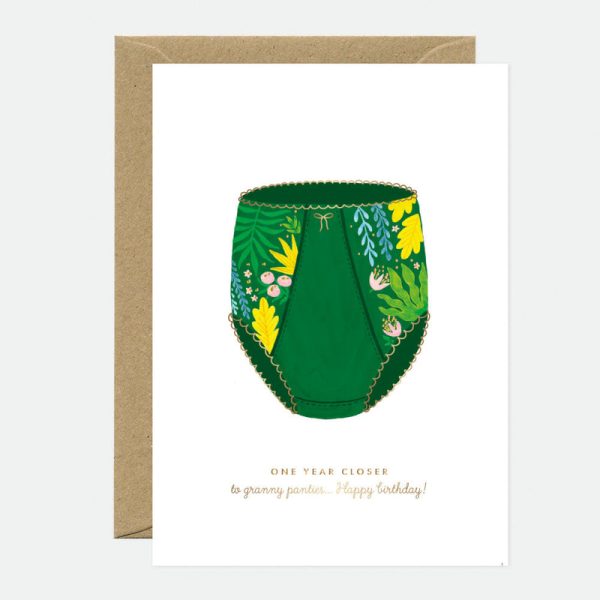 Granny panties - wenskaart