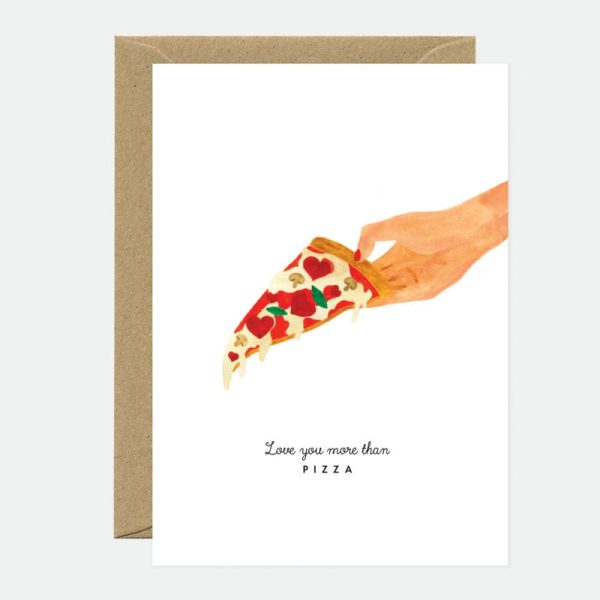 Love you pizza - wenskaart