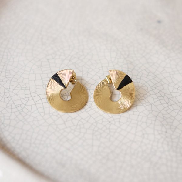 Boucles circles - oorbellen - noir