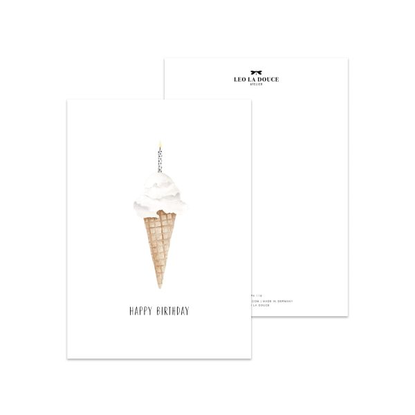 Ice cream candle - postkaart