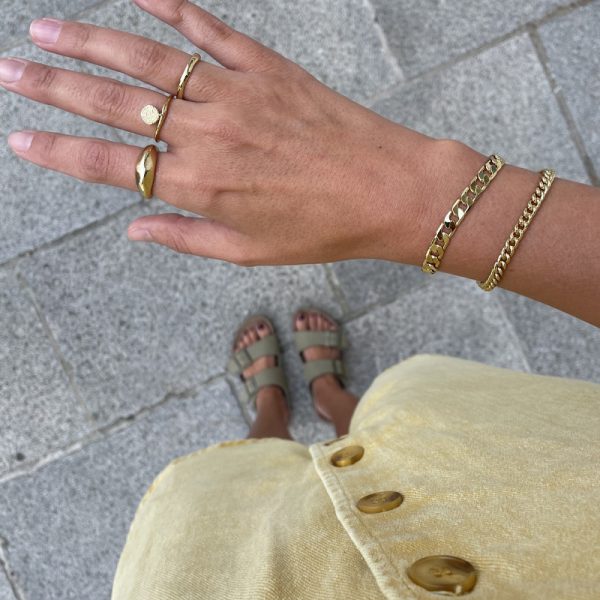 Mara curb chain bracelet - armband - gold - Afbeelding 3