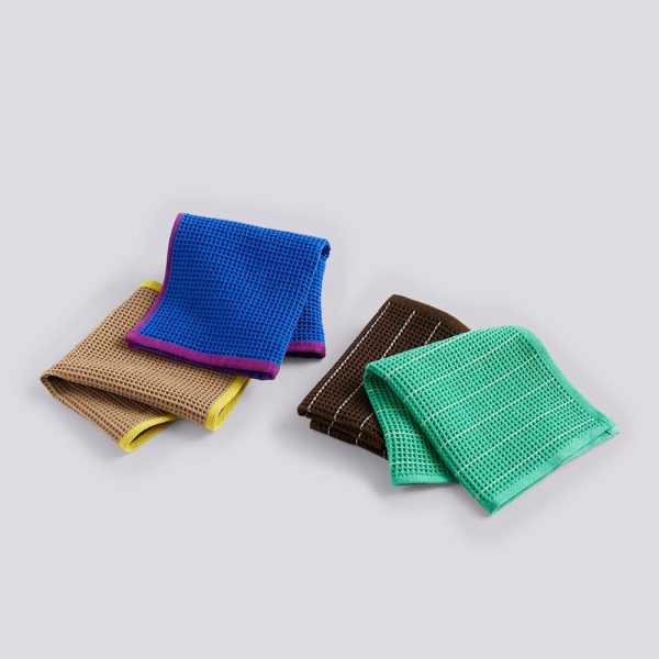 Canteen dish cloth - vaatdoek - blue/fuchsia, beige/yellow - Afbeelding 3