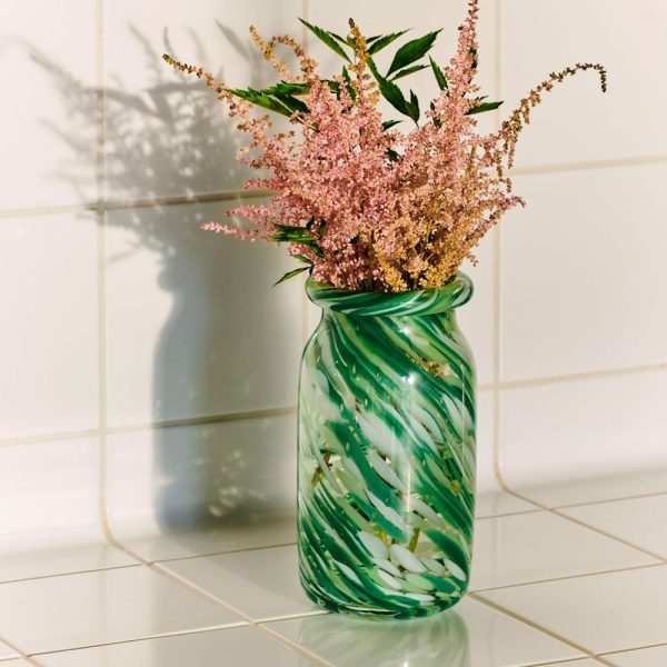 Splash vase roll neck small - vaas - green