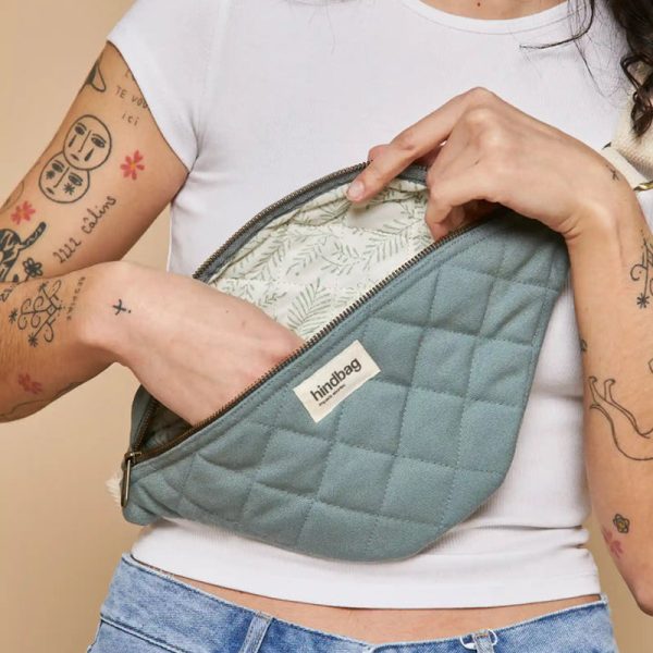 Olivia quilted – heuptas – sauge - Afbeelding 2
