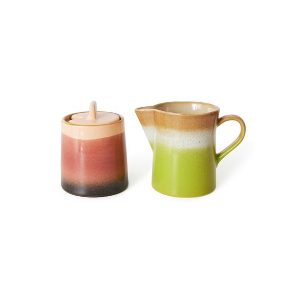 70s Ceramics milk jug & sugar pot - melkkan en suikerpot - foreland - Afbeelding 3