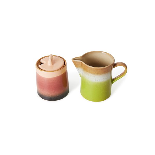 70s Ceramics milk jug & sugar pot - melkkan en suikerpot - foreland - Afbeelding 4