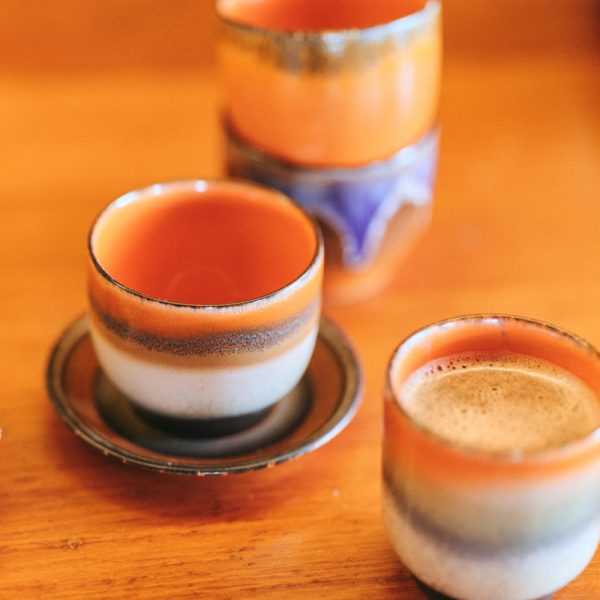 70s Ceramics saucer - onderbord - dark roast