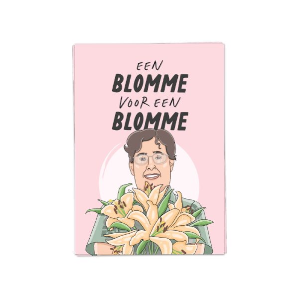 Blomme voor een blomme - wenskaart