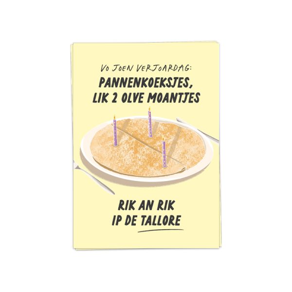 Pannenkoeksjes rik an rik - wenskaart