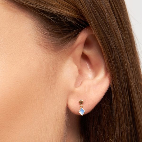 Confetti dangling – oorbel – blue