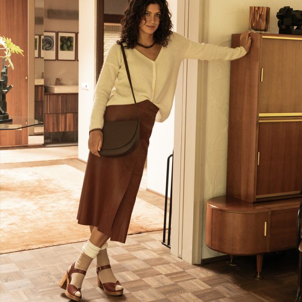 Soma half moon bag – handtas – dark wood - Afbeelding 2