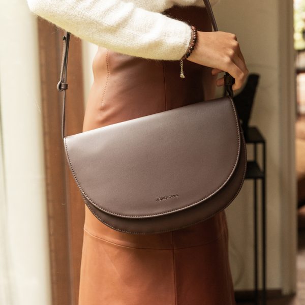 Soma half moon bag – handtas – dark wood