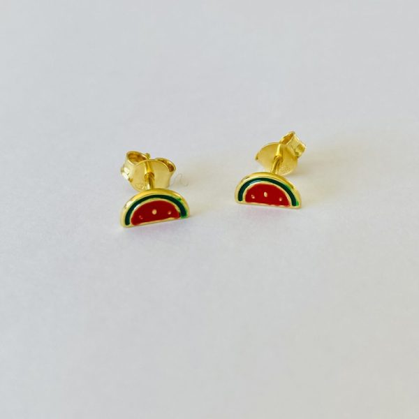 Watermelon studs - oorbellen