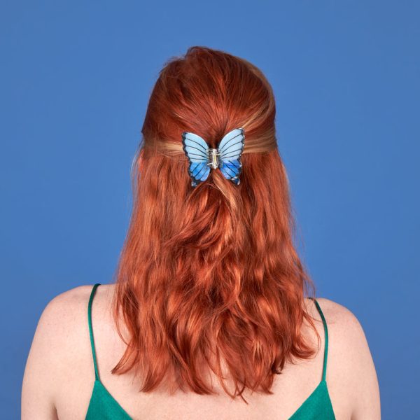 Blue butterfly - haarspeld