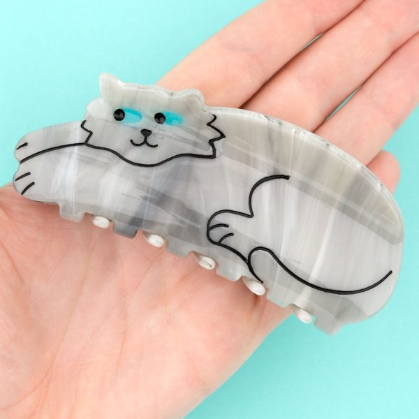 Grey cat - haarspeld - Afbeelding 2