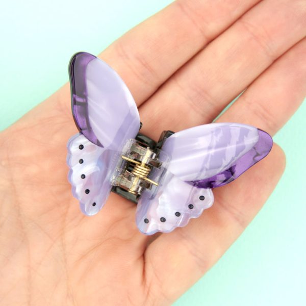Purple butterfly - kleine haarspeld