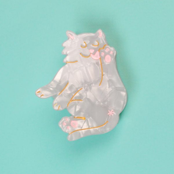 White cat - haarspeld - Afbeelding 2