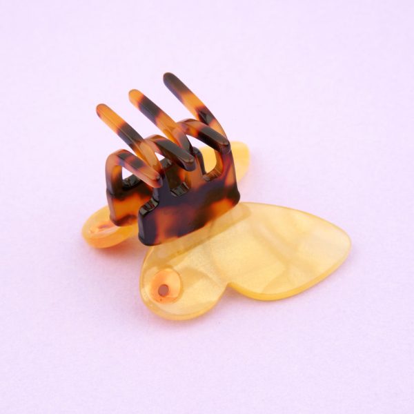 Yellow butterfly - mini haarspeld - Afbeelding 2