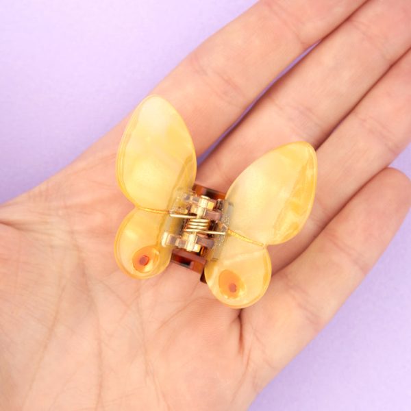 Yellow butterfly - mini haarspeld