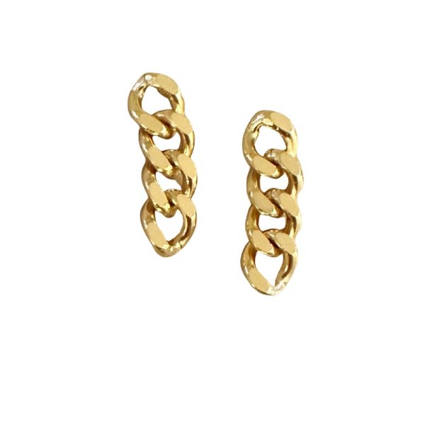 Korte oorstekers ketting - oorbellen - Afbeelding 2