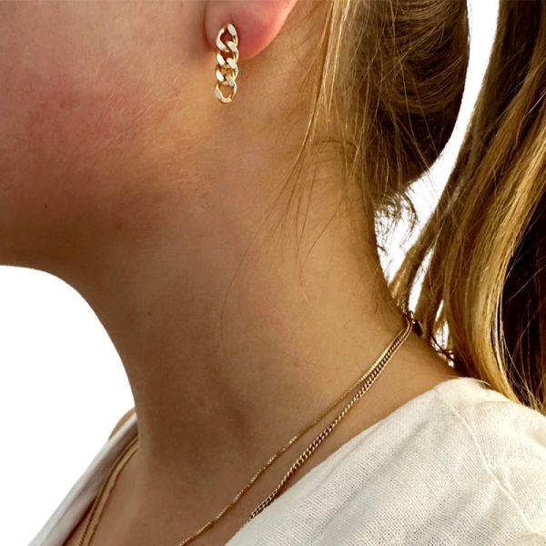 Korte oorstekers ketting - oorbellen