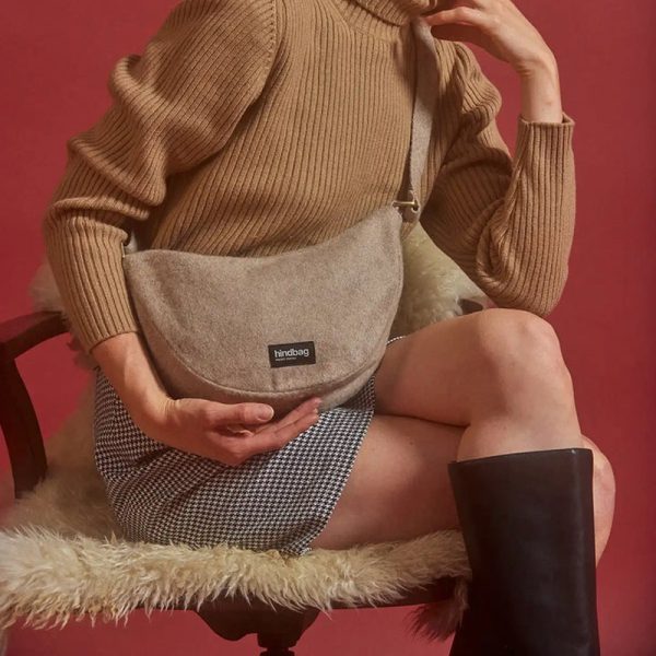 Andrea - handtas - beige wool