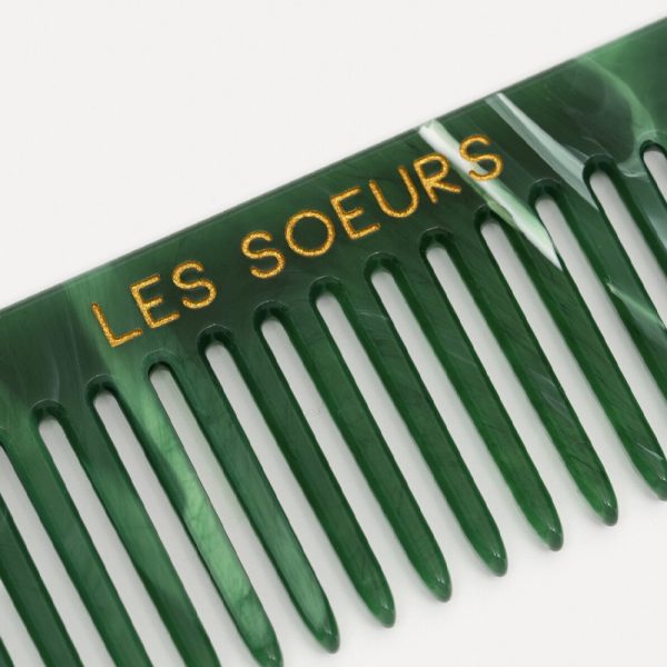 Resin comb large - haarkam - green - Afbeelding 2