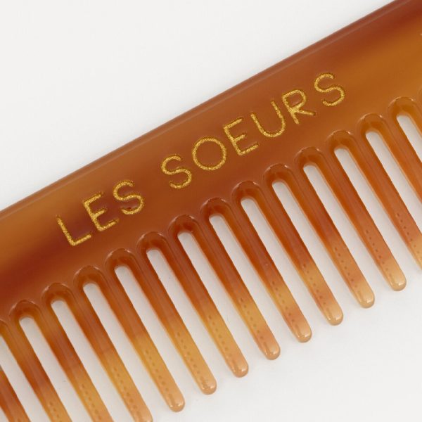 Resin comb small – haarkam – amber - Afbeelding 2