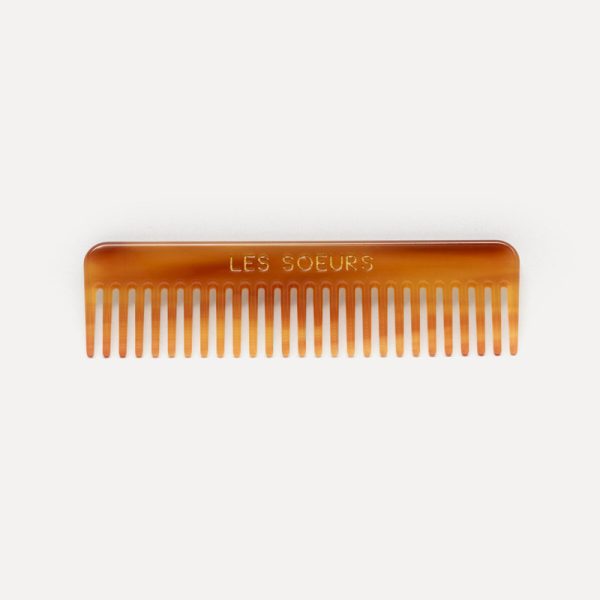 Resin comb small – haarkam – amber