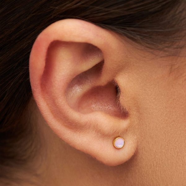 Bling - oorbel - rose opal
