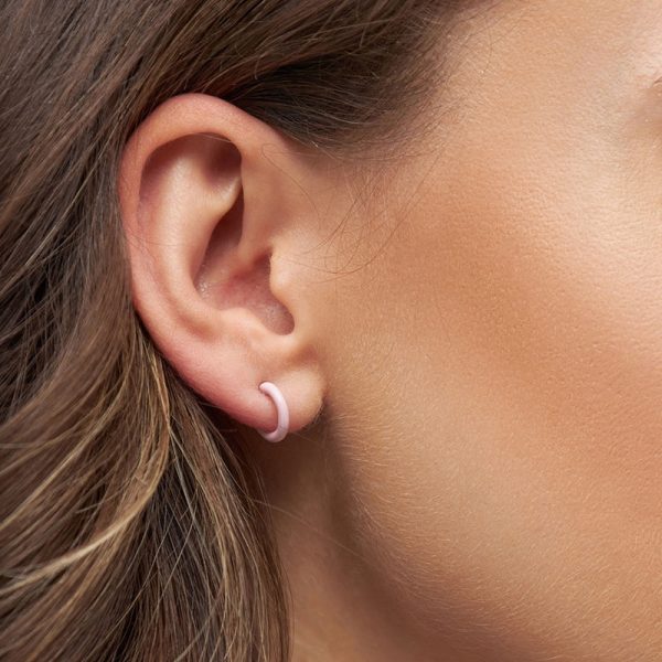Color hoop – oorbel – light pink