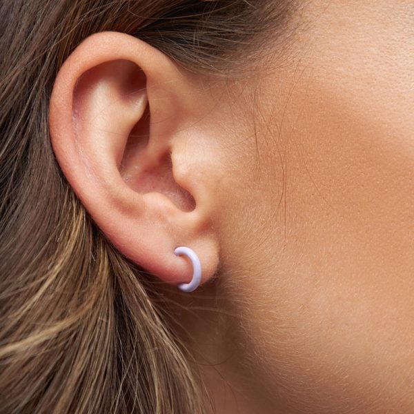 Color hoop – oorbel – purple