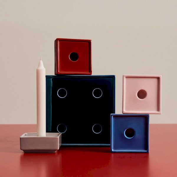 Mattone candlholder small – kandelaar – blue - Afbeelding 3
