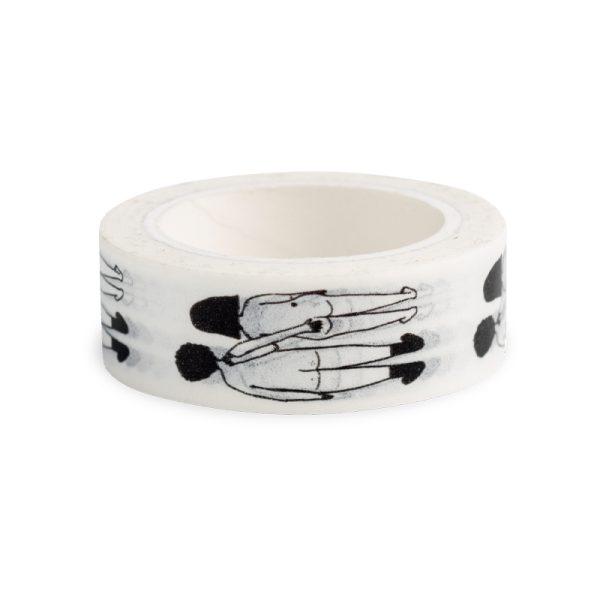 Naked couple back - washi tape - Afbeelding 2