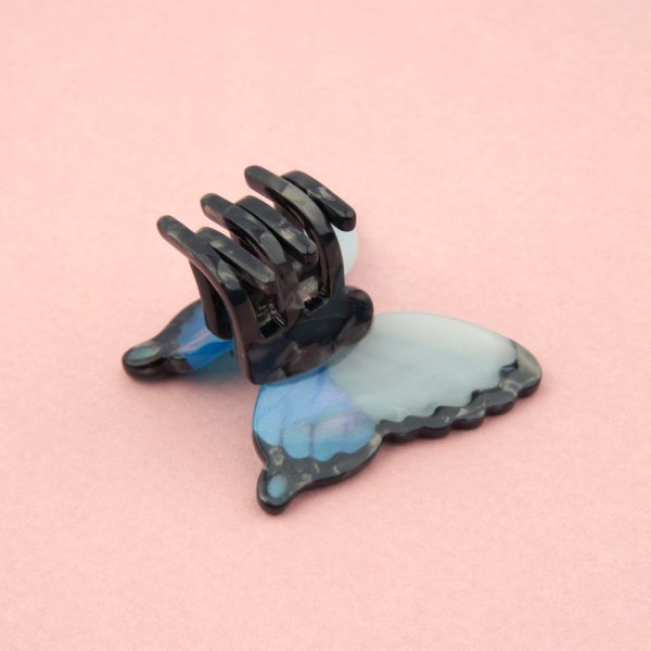 Blue butterfly - mini haarspeld - Afbeelding 2