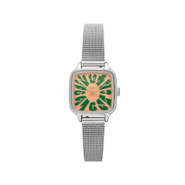 Kate flower royale – horloge – silver/blush/forest