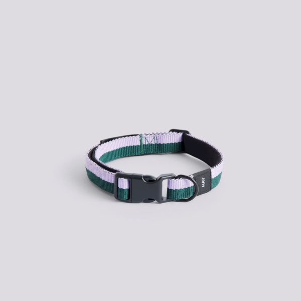 Dogs collar flat S/M - halsband - lavender/green - Afbeelding 3