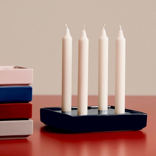 Mattone candleholder large - kandelaar - dark blue