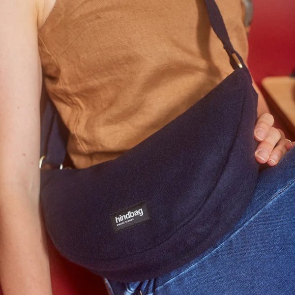Andrea - handtas - navy wool - Afbeelding 2