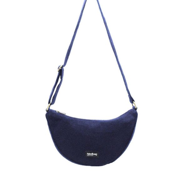 Andrea - handtas - navy wool - Afbeelding 3