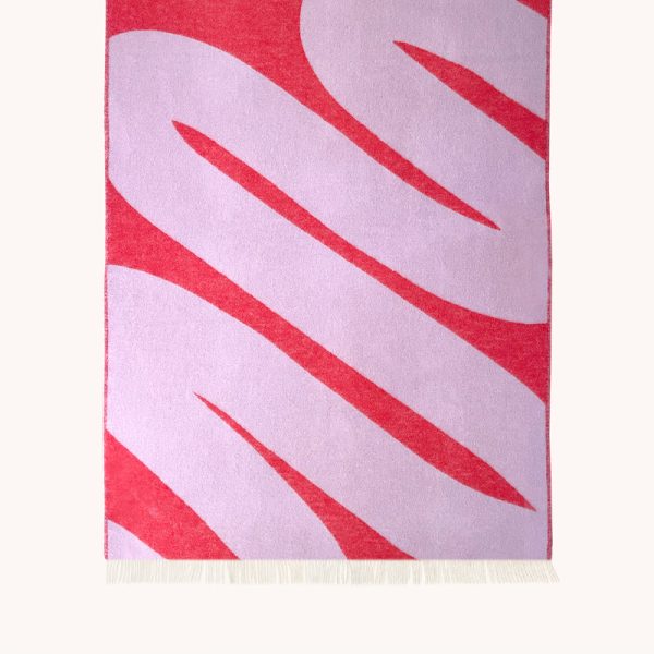 Swirl blanket - plaid - lilac/scarlet - Afbeelding 3