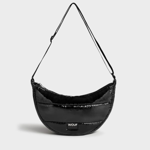 Black glossy crossbody bag - handtas - Afbeelding 4