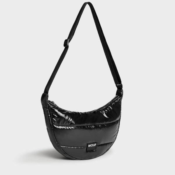 Black glossy crossbody bag - handtas - Afbeelding 5