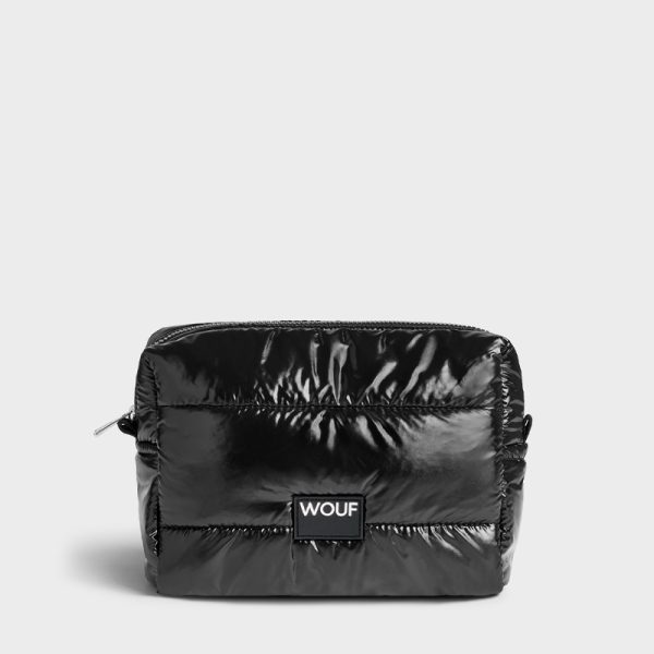 Black glossy toiletry bag - toilettas - Afbeelding 2